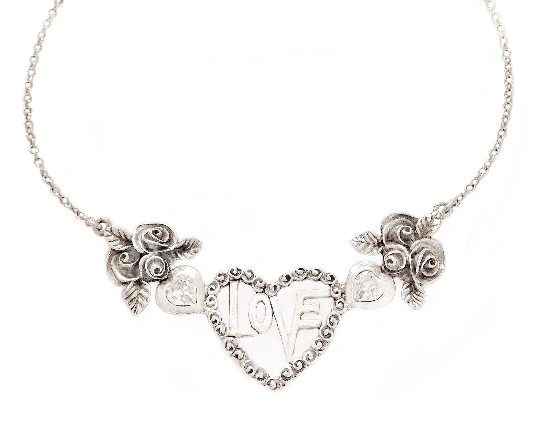 TRUE-LOVE necklace CRYSTAL hearts