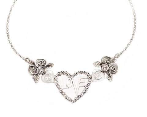 TRUE-LOVE necklace CRYSTAL hearts