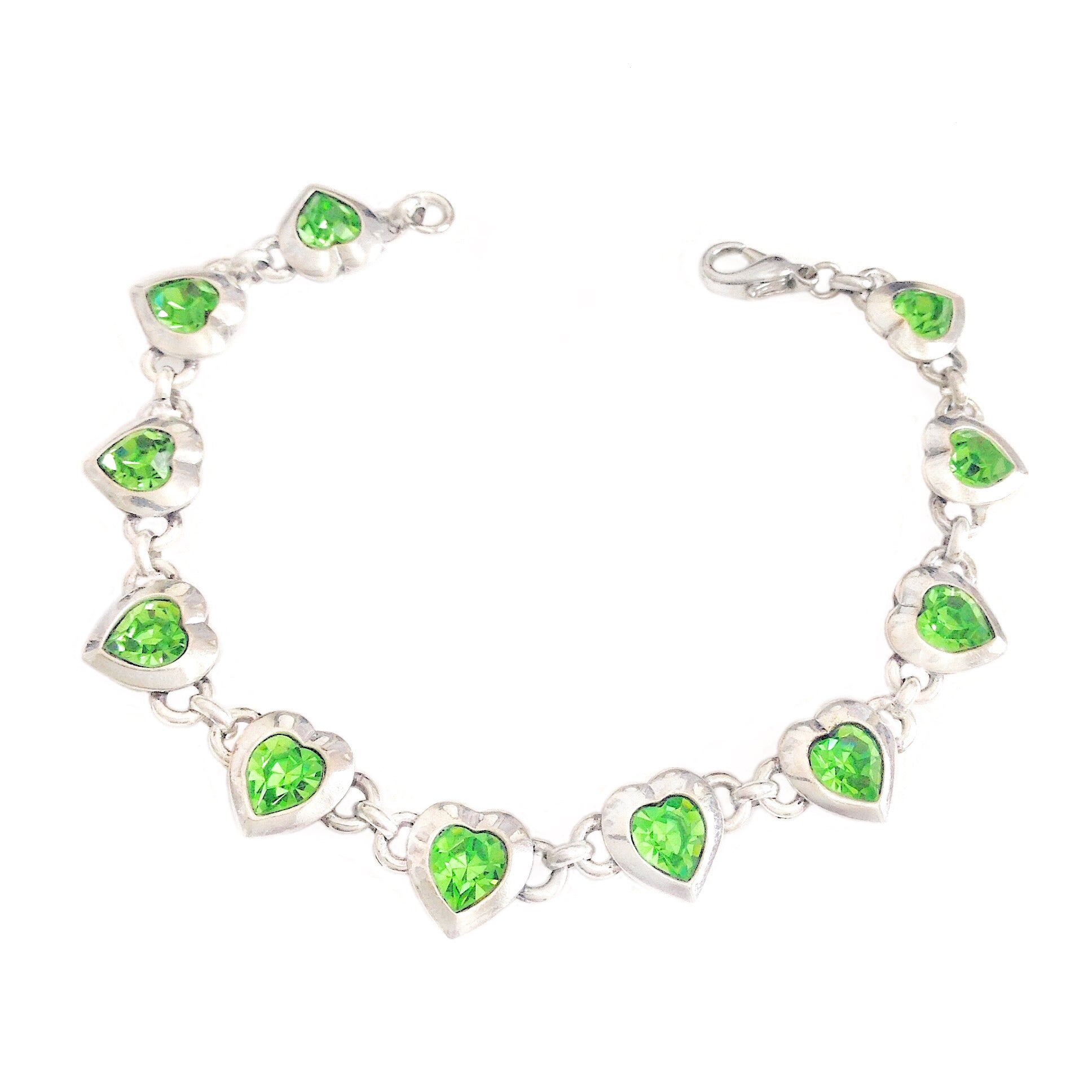 ELIZA Bracelet Peridot Hearts