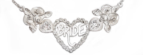 WIFE-TO-BE necklace CRYSTAL hearts