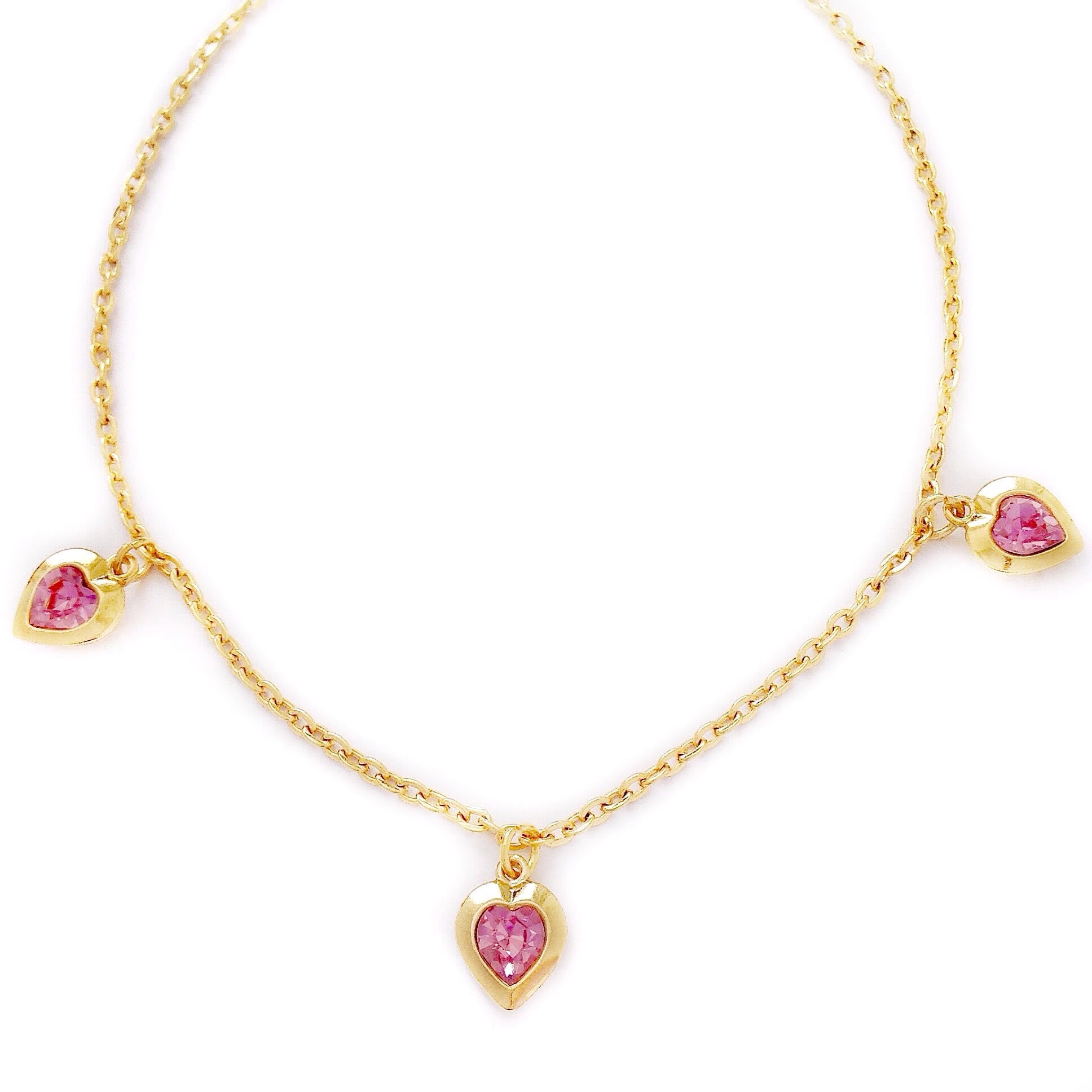 ALEXA necklace LIGHT ROSE PINK hearts