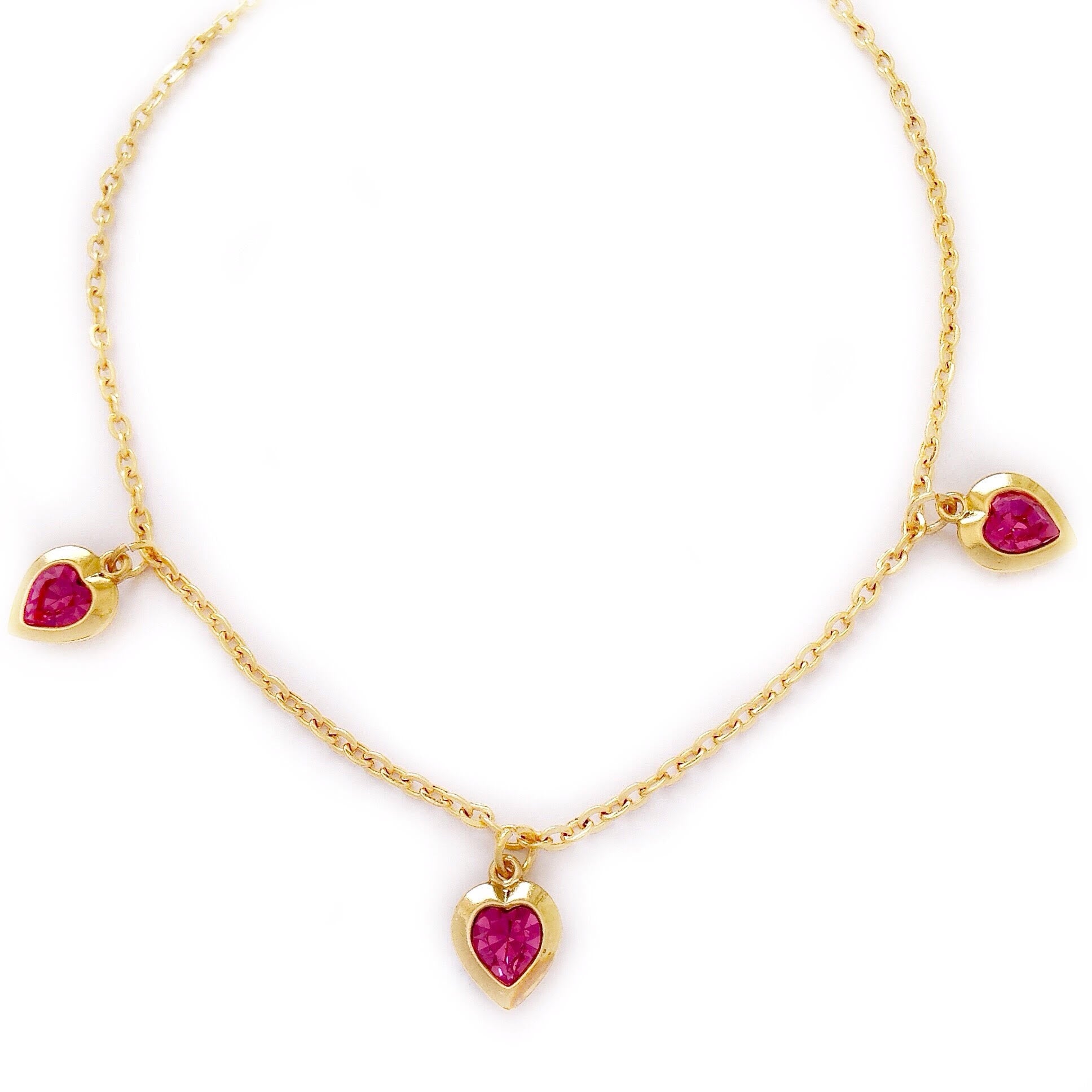 ALEXA necklace ROSE PINK hearts