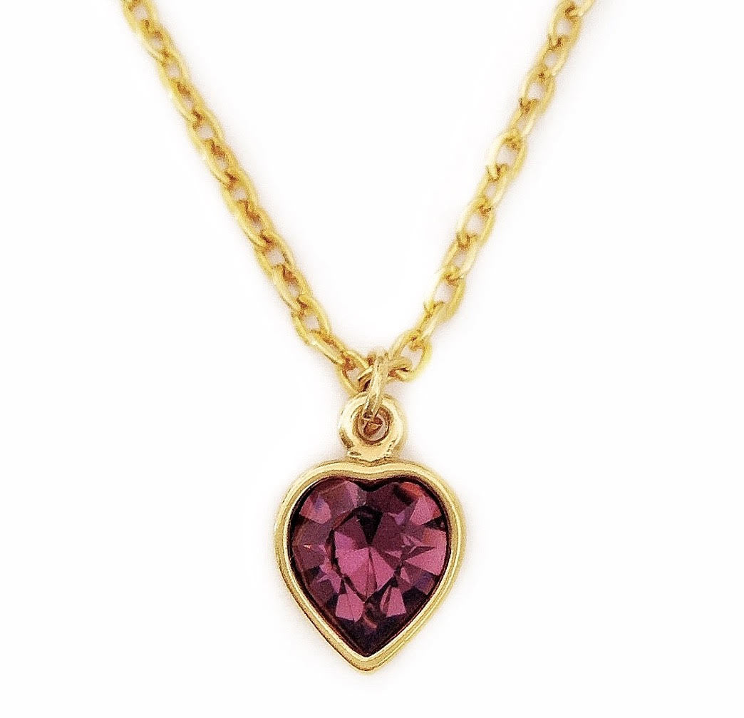 AMELIA necklace AMETHYST heart