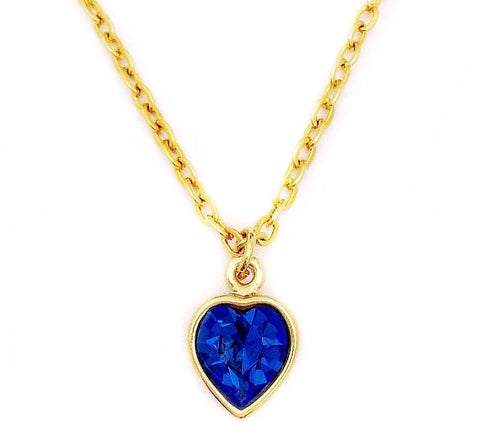 AMELIA necklace LIGHT SAPPHIRE heart