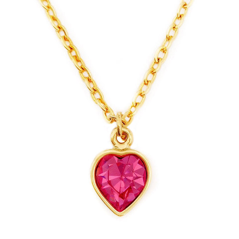 AMELIA necklace ROSE PINK heart