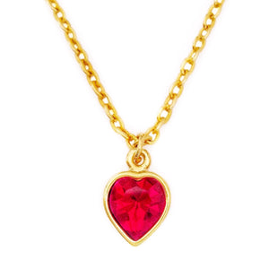 AMELIA necklace SIAM RED heart