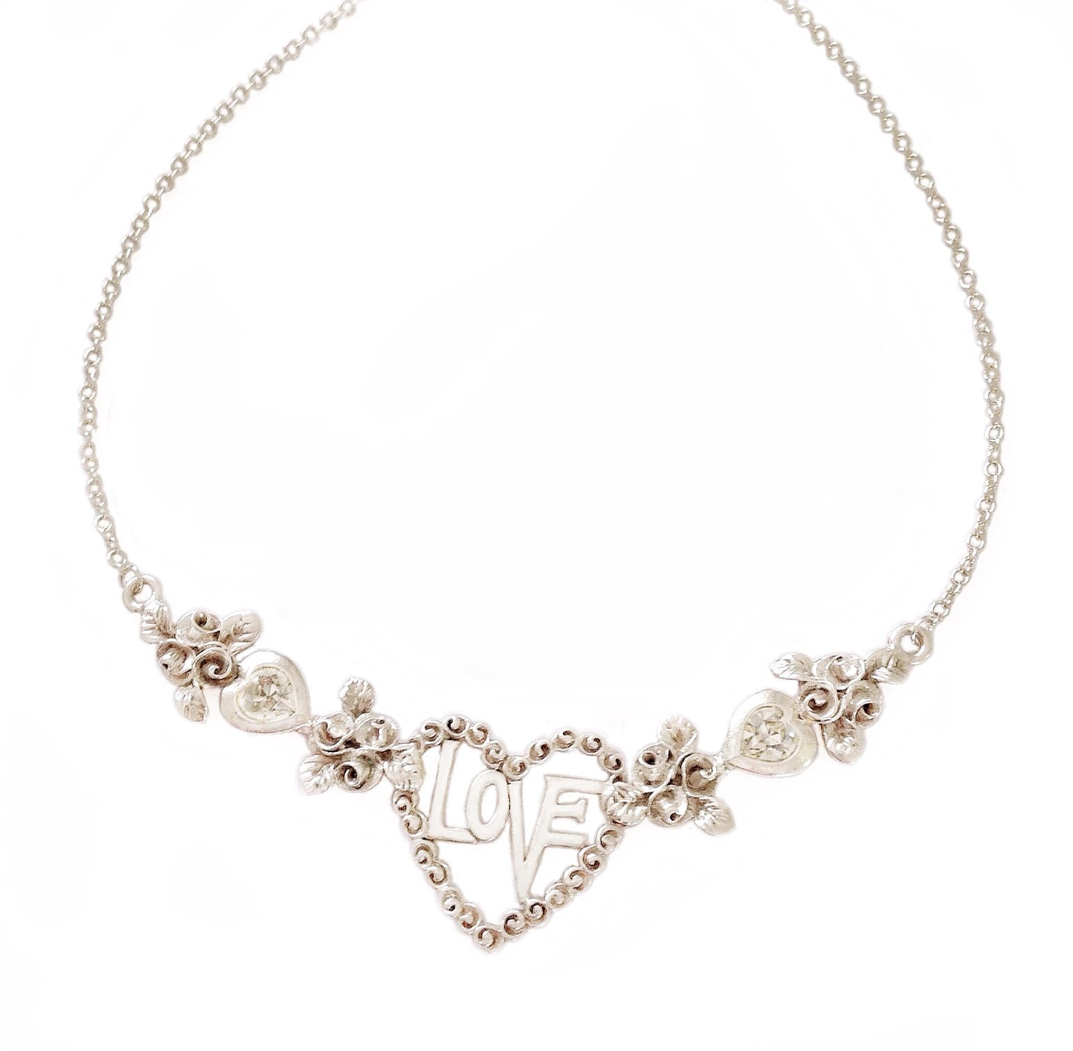 AMORE necklace CRYSTAL hearts