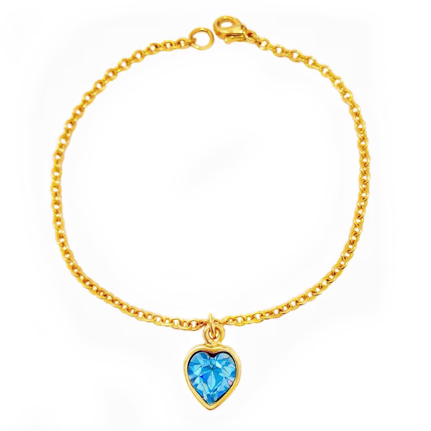 BELLE bracelet AQUAMARINE heart