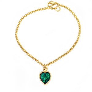 BELLE bracelet EMERALD heart