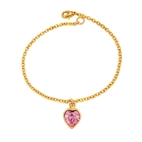 BELLE bracelet LIGHT ROSE PINK heart