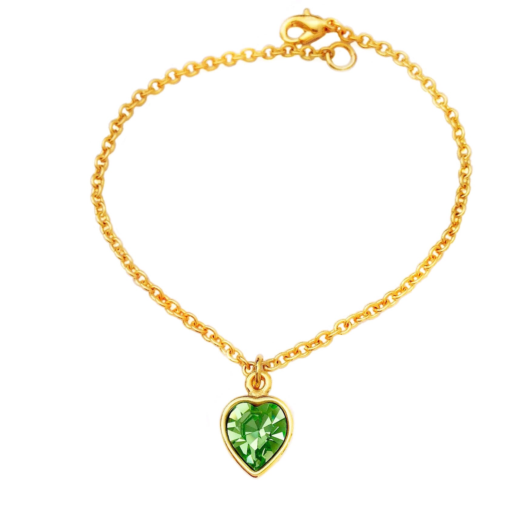 BELLE bracelet PERIDOT heart