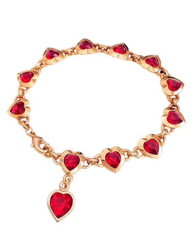 CHRISTA bracelet SIAM RED hearts