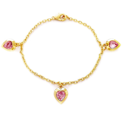 LILY bracelet LIGHT ROSE PINK hearts