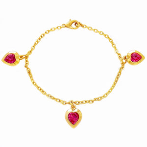 LILY bracelet ROSE PINK hearts