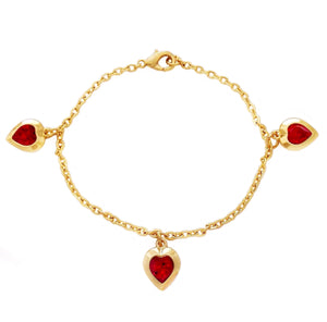 LILY bracelet SIAM RED hearts