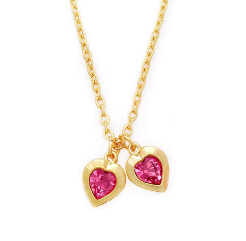 ELSA necklace ROSE PINK hearts