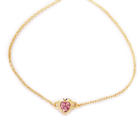 EMILY necklace LIGHT ROSE PINK heart