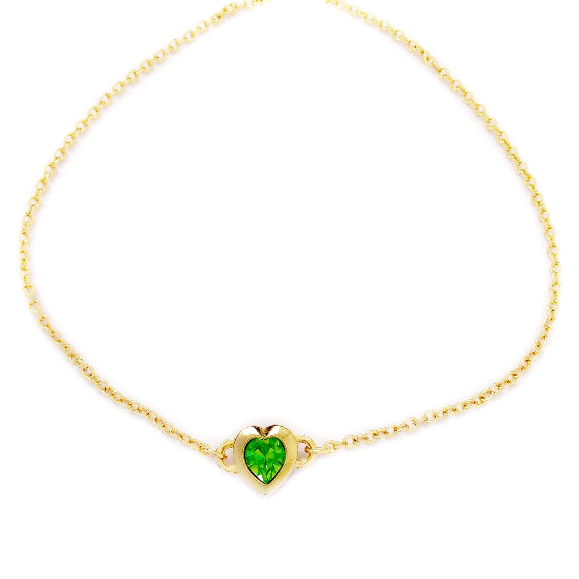 EMILY necklace PERIDOT heart