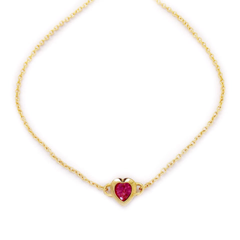 EMILY necklace ROSE PINK heart