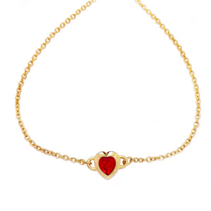 EMILY necklace SIAM RED heart