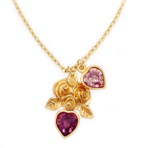 ESME necklace AMETHYST & LIGHT AMETHYST hearts