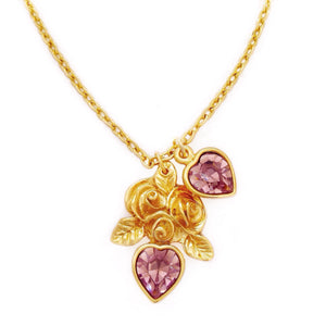 ESME necklace LIGHT AMETHYST hearts