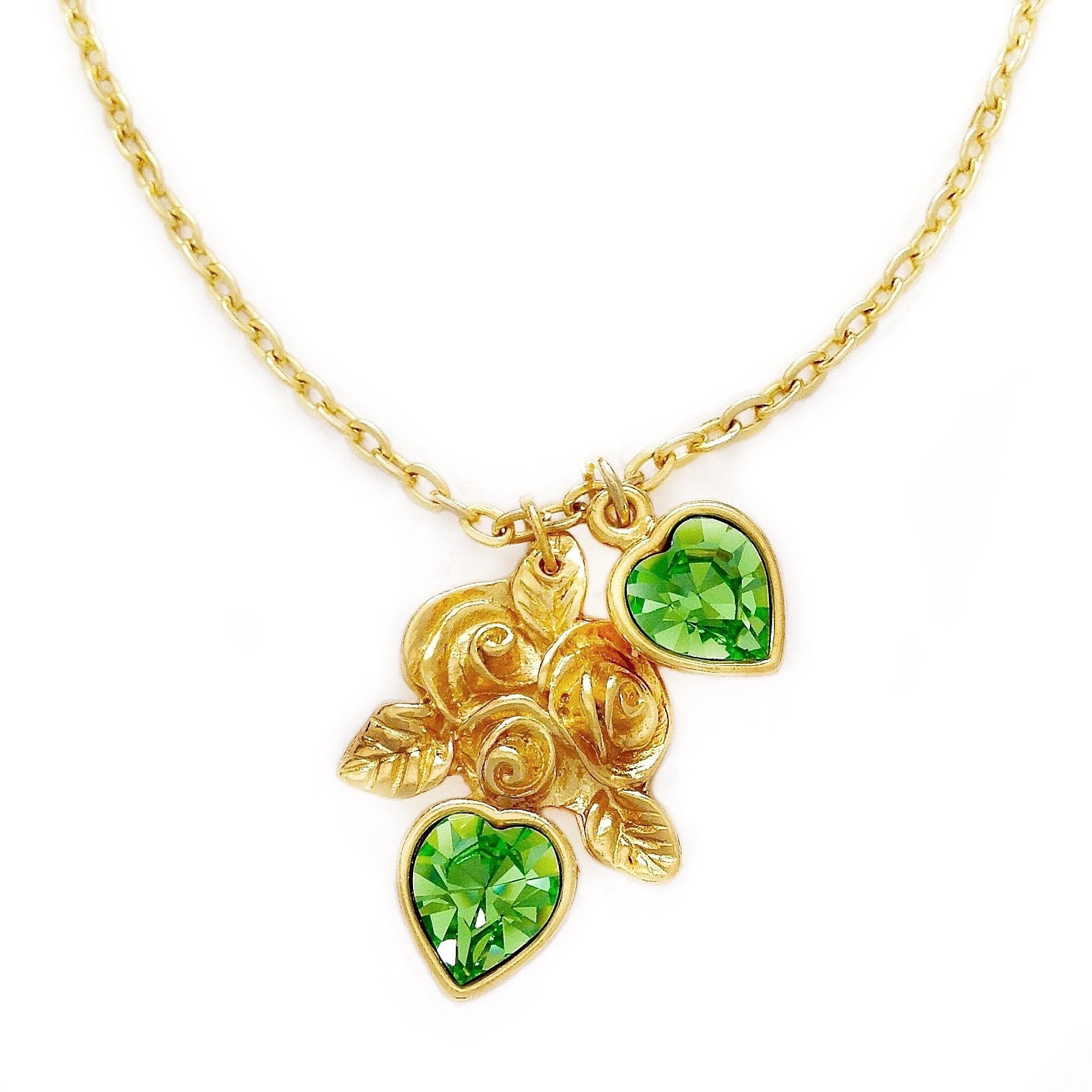 ESME necklace PERIDOT hearts