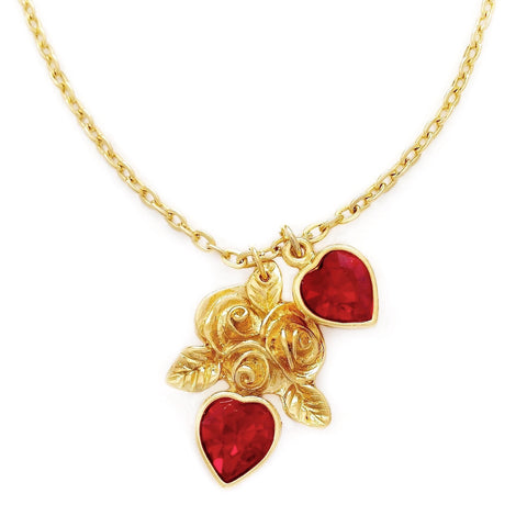 ESME necklace SIAM RED hearts