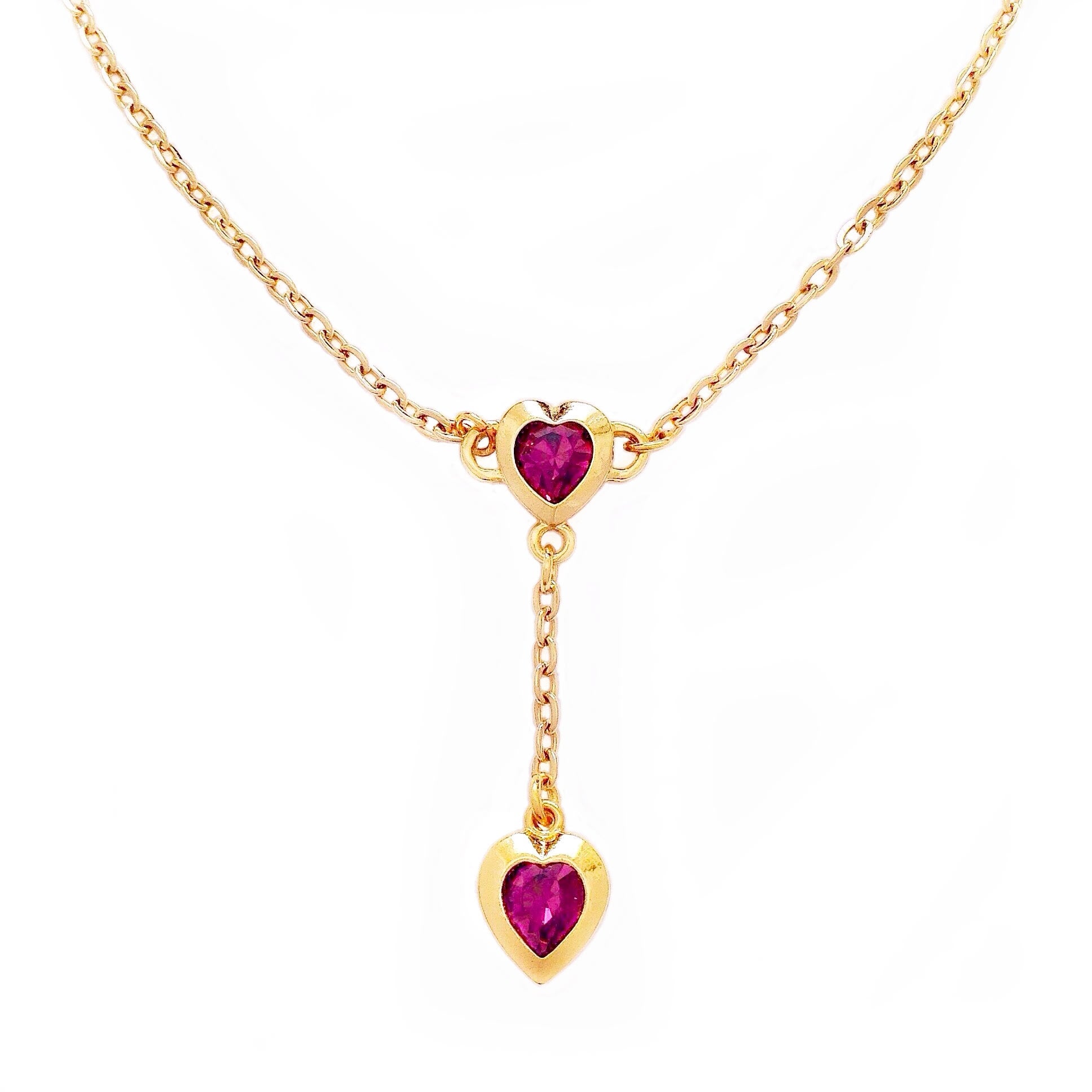 EZRA necklace AMETHYST hearts