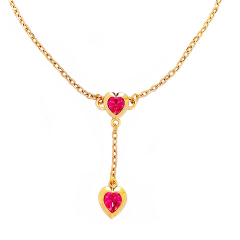 EZRA necklace ROSE PINK hearts