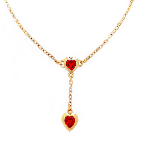 EZRA necklace SIAM RED hearts