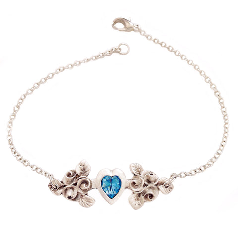 GINGER bracelet AQUAMARINE heart