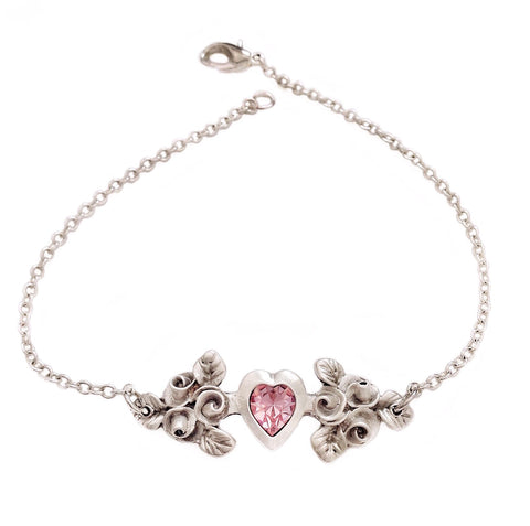 GINGER bracelet LIGHT ROSE PINK heart