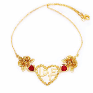 TRUE-LOVE necklace SIAM RED hearts