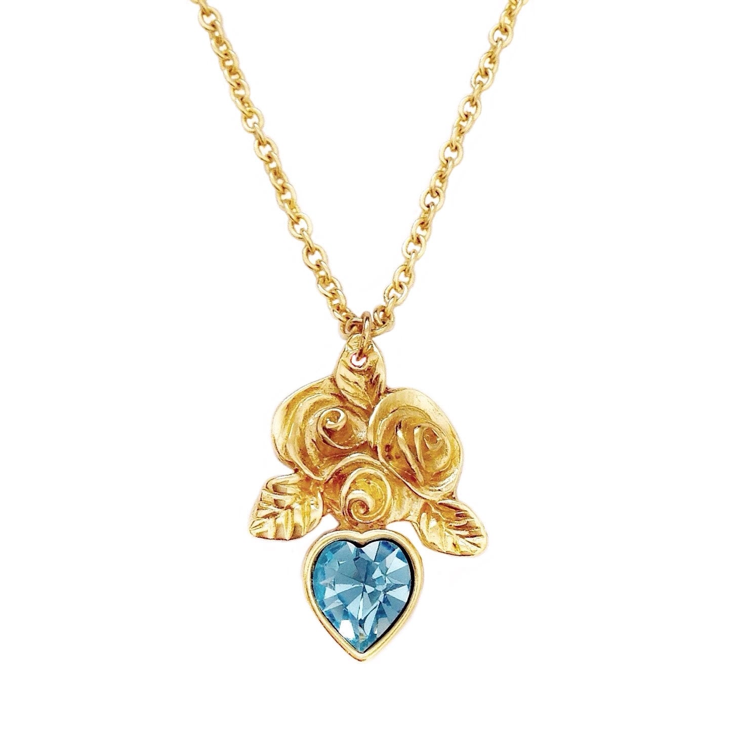 JOLIE necklace AQUAMARINE heart