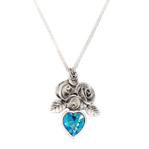 JOLIE necklace AQUAMARINE heart