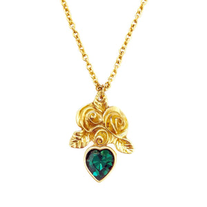 JOLIE necklace EMERALD heart OUT OF STOCK