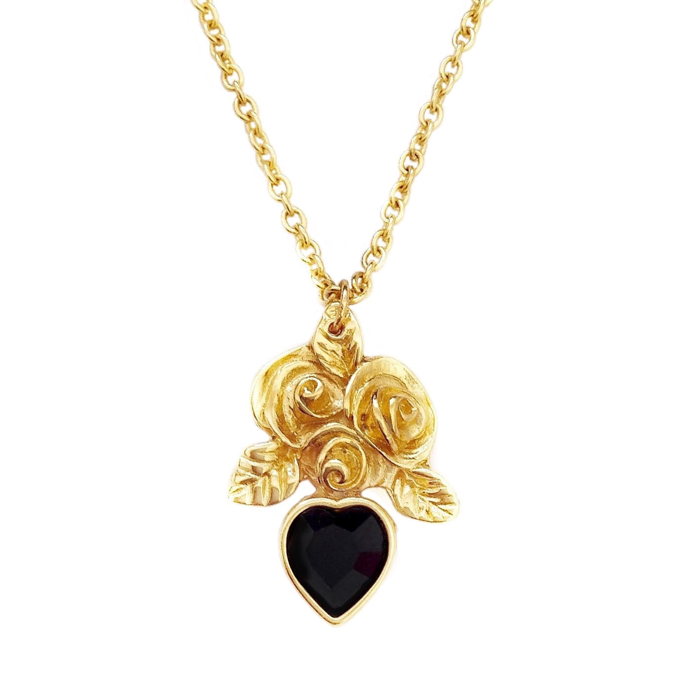 JOLIE necklace JET BLACK heart