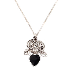 JOLIE necklace JET BLACK heart