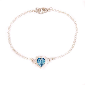 LACEY bracelet AQUAMARINE heart