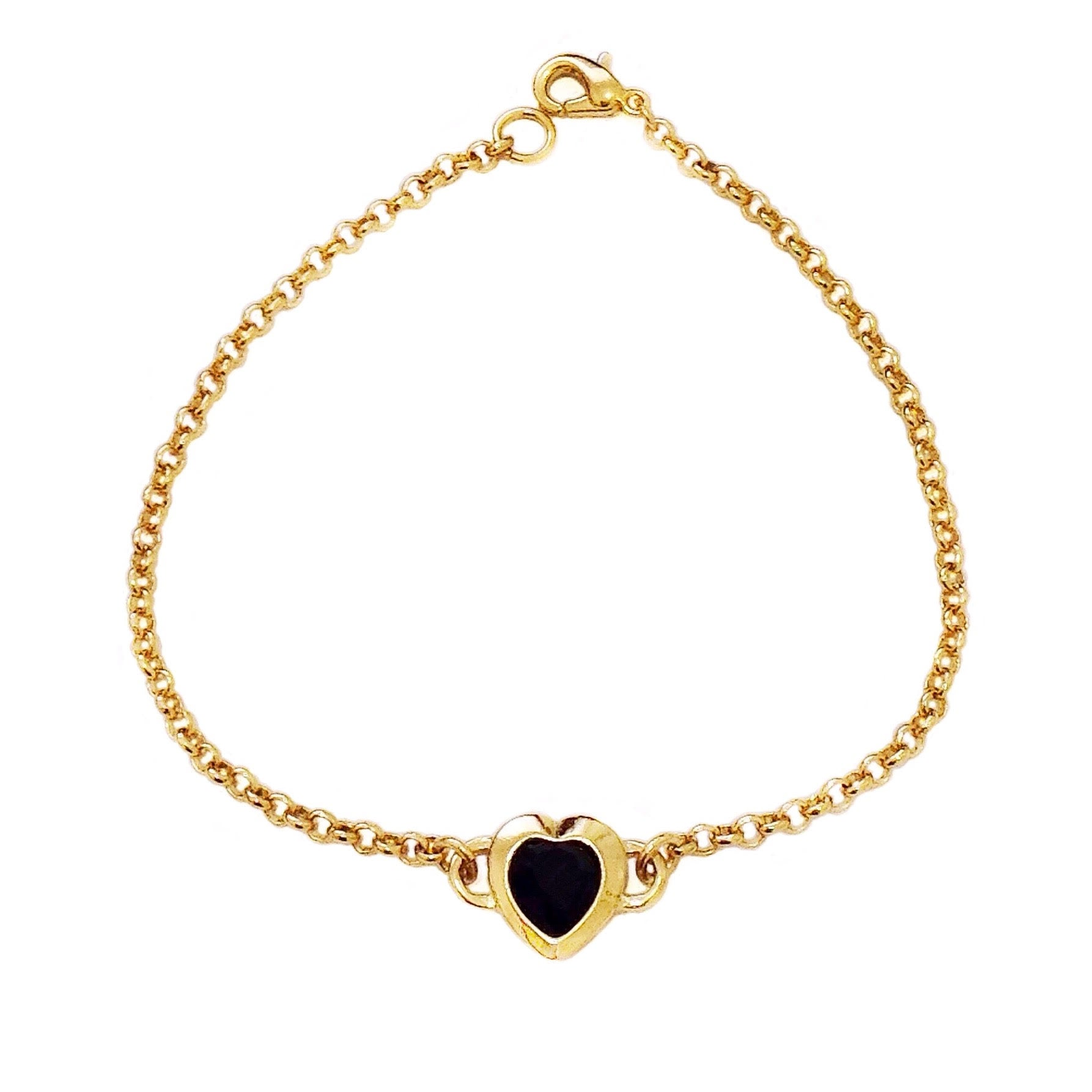 LACEY bracelet JET BLACK heart