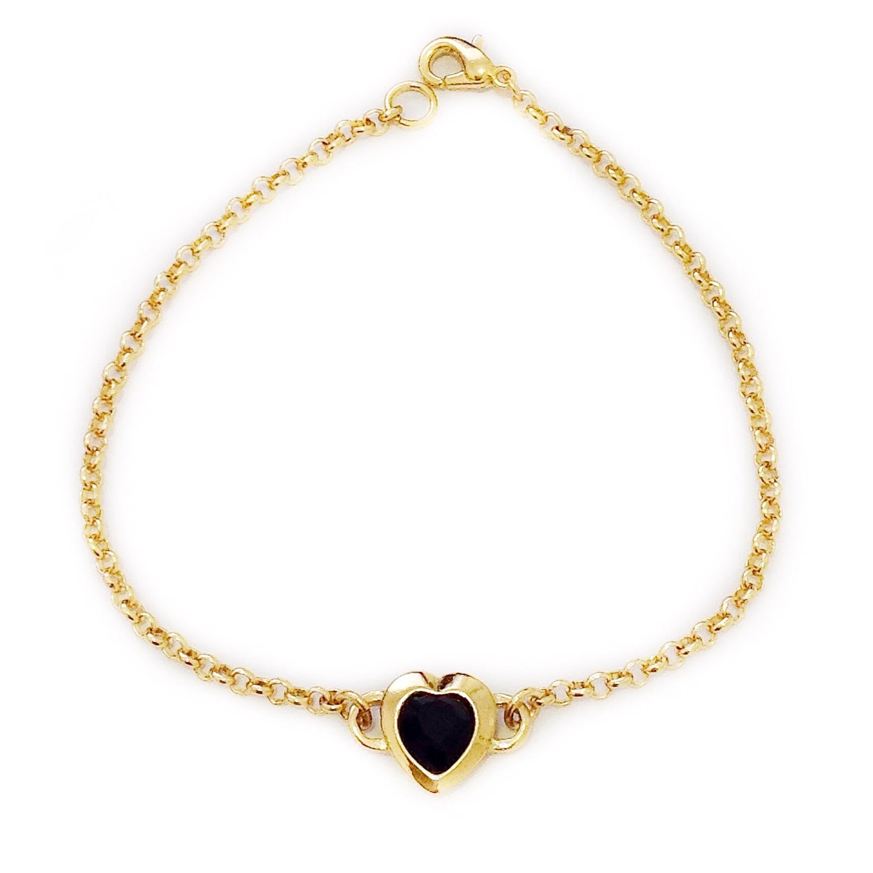 LACEY bracelet JET BLACK heart