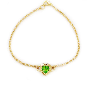 LACEY bracelet PERIDOT heart