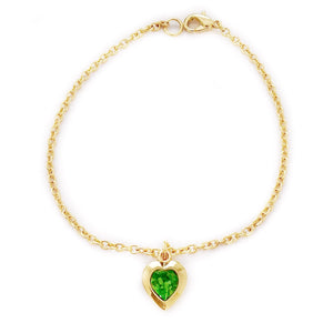 LUCY bracelet PERIDOT heart