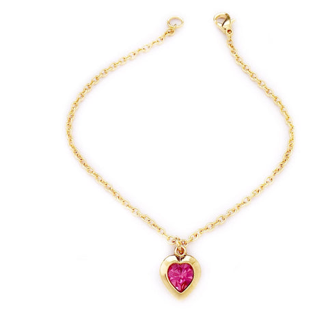 LUCY bracelet ROSE PINK heart