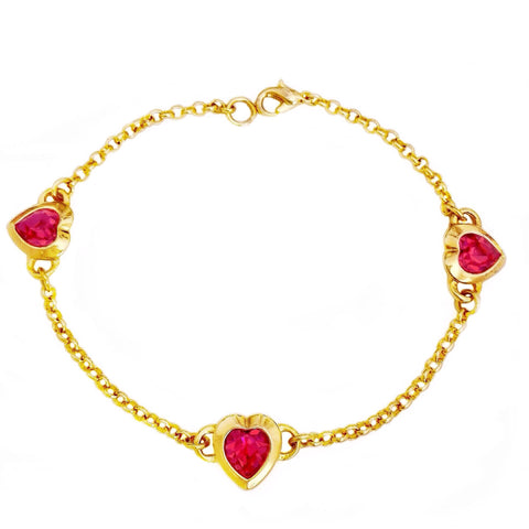 MOLLY bracelet ROSE PINK hearts