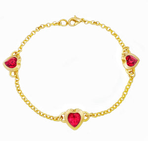 MOLLY bracelet SIAM RED hearts