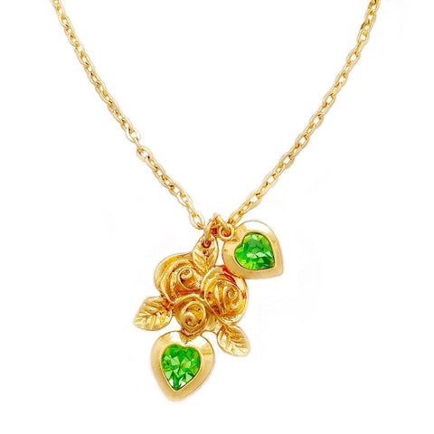 RUBY MAY necklace PERIDOT hearts