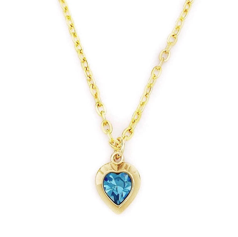 SOPHIE necklace AQUAMARINE heart