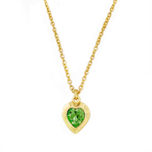 SOPHIE necklace PERIDOT heart